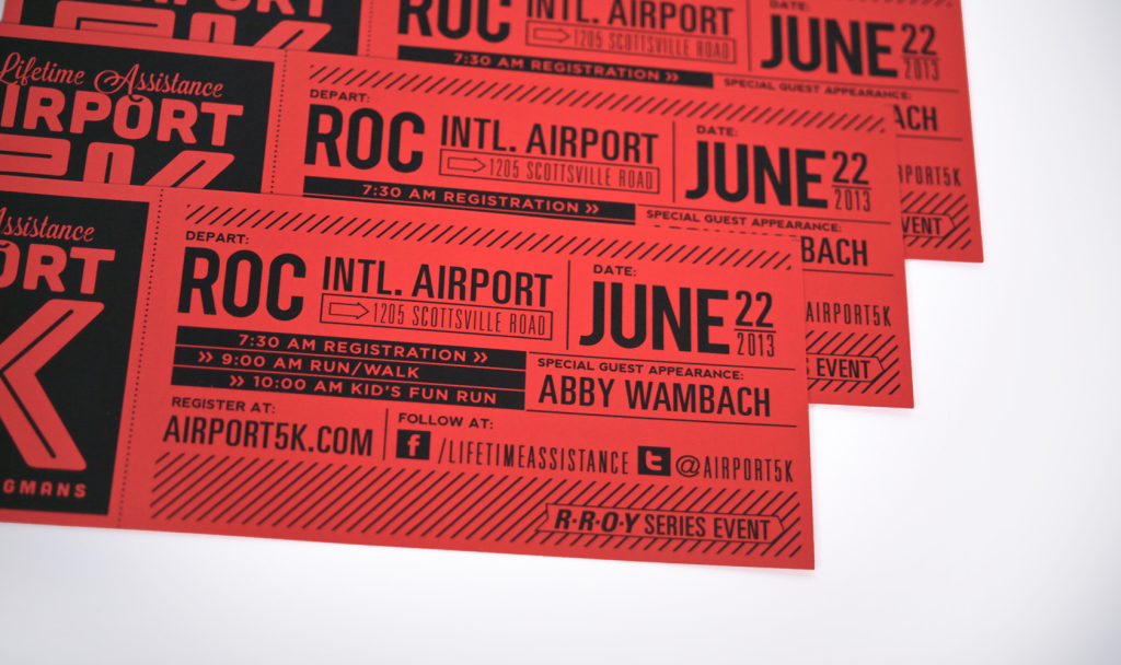 Airport 5K Boarding Pass Fliers