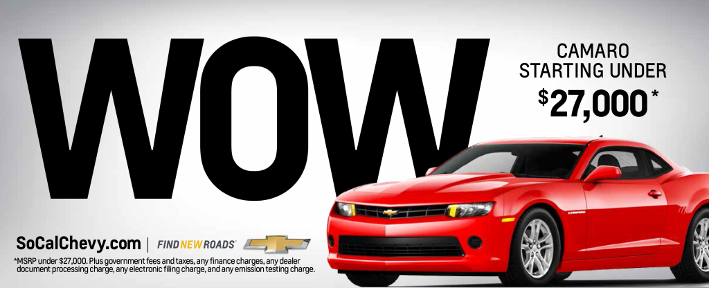 WOW Chevy Camaro Billboard