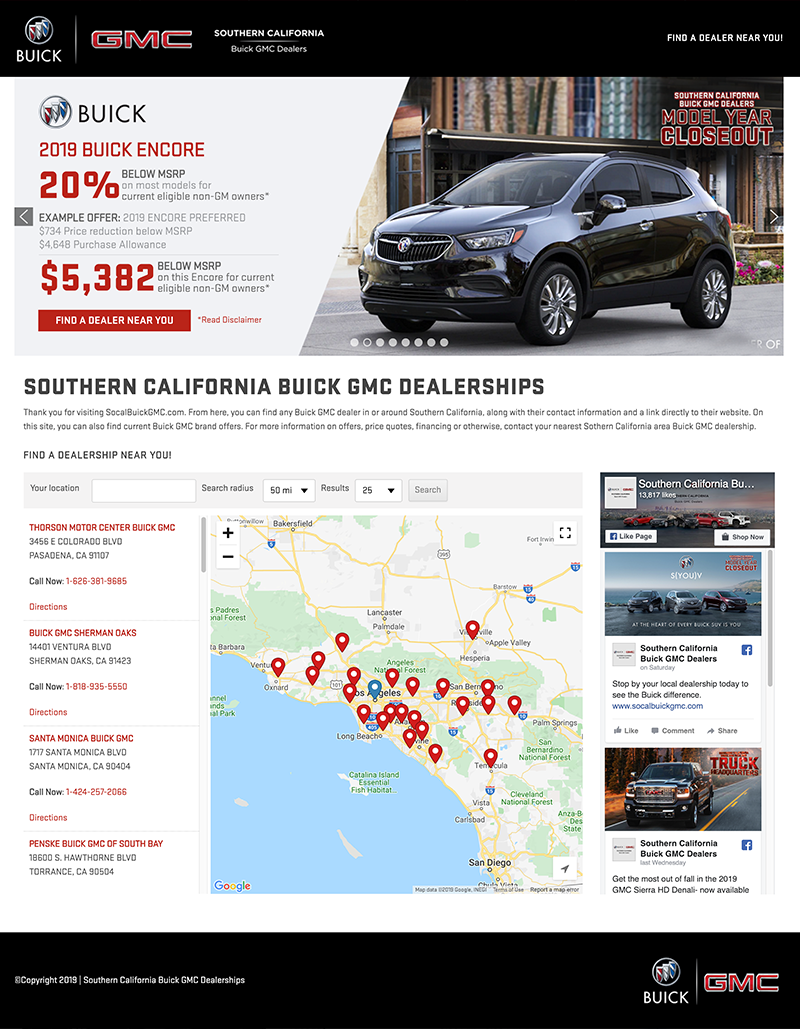 Buick GMC Southern California Website